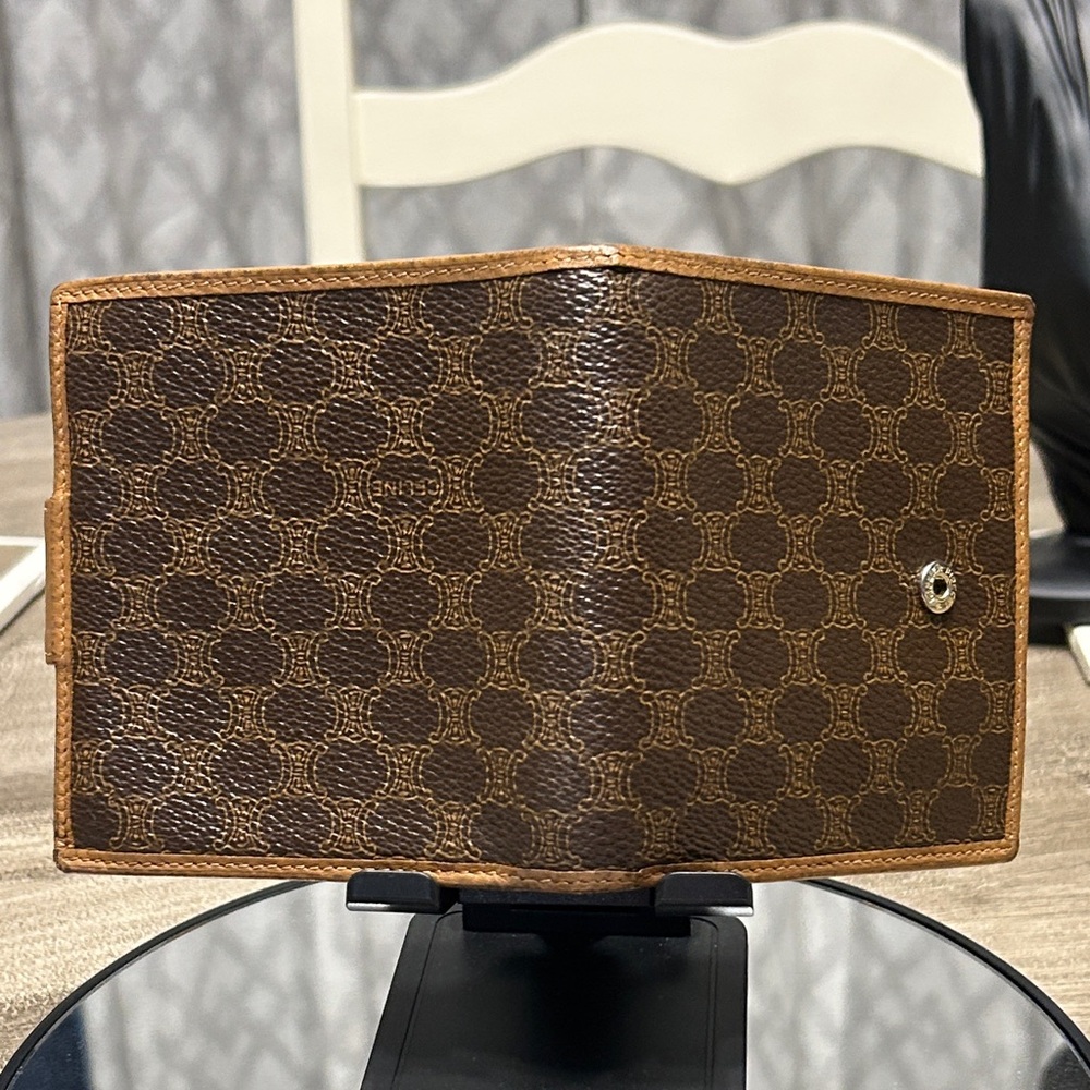 239. Celine Brown and Tan Leather Wallet - Picture 5 of 11